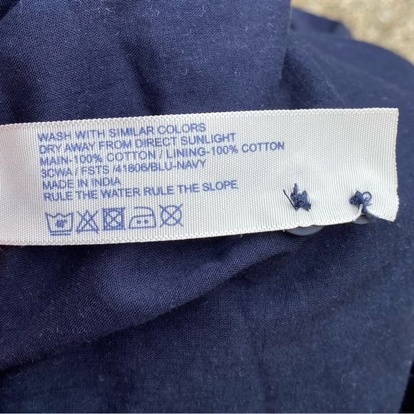 Fat Face 100% Cotton Size 12 Cami Vest Top Shirring Bird Animal Print Navy - Picture 10 of 12